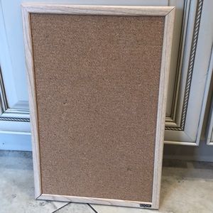 Wood framed cork board 11x17